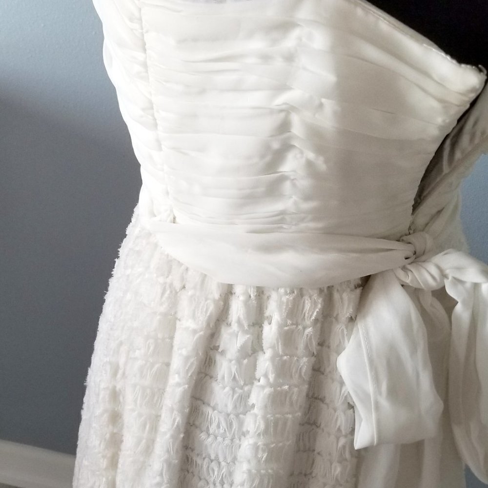 NWT Jill Stuart White Strapless Mini Cocktail Prom Sweet 16 Dress - Picture 11 of 15
